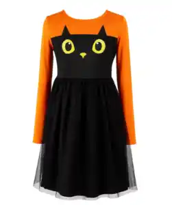 Kinderkostüm Halloween, schwarz/orange