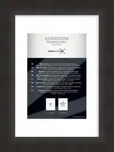 Bilderrahmen Aluminium ca. 16x21cm, Schwarz
