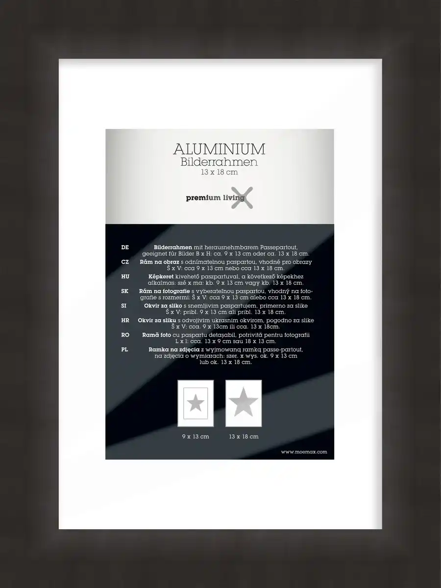 Bild 1 von Bilderrahmen Aluminium ca. 16x21cm, Schwarz