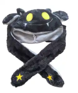Wackelohrenmütze Halloween, schwarz