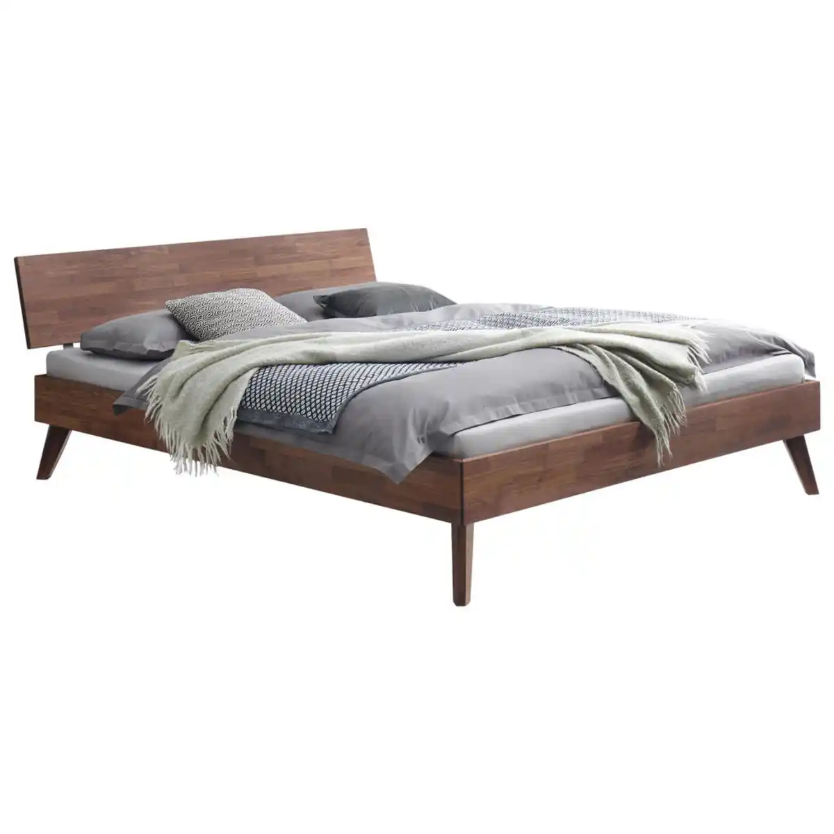 Bild 1 von Hasena Bett, Nussbaum, Holz, Nussbaum, massiv, 160x200 cm, Über- und Sondergrößen erhältlich, in verschiedenen Holzarten Größen erhältlich, Schlafzimmer, Betten, Doppelbetten