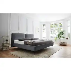 Livetastic Polsterbett, Grau, Textil, 200x200 cm, Reach, gepolstertes Kopfteil, in verschiedenen Größen erhältlich, Schlafzimmer, Betten, Polsterbetten