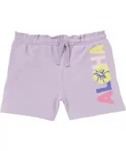 Sweatshorts mit Schriftzug, flieder