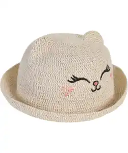 Strohhut Katze, naturfarben
