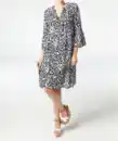 Bild 1 von Kleid aus Viskose, schwarz/weiß
