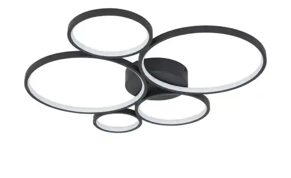 Bild 2 von Trio LED-Deckenleuchte, Kreise, schwarz Rondo