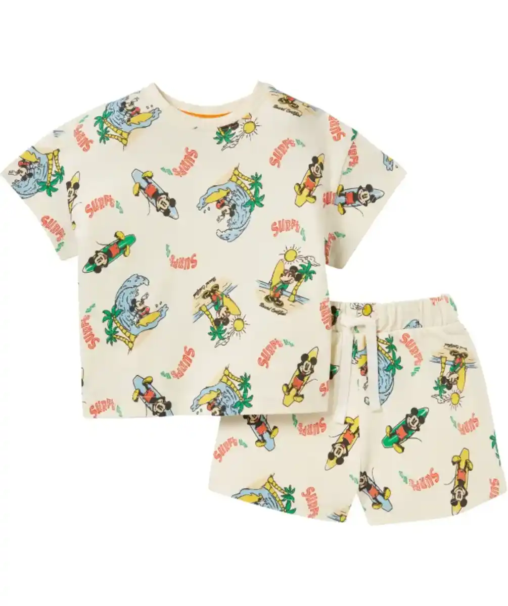 Bild 1 von Mickey Mouse T-Shirt + Shorts, orange