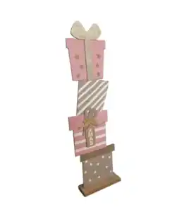 Deko-Aufsteller mit Filz Weihnachten, rosa