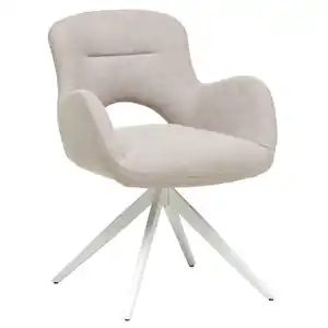 Livetastic Armlehnstuhl, Beige, Holz, Metall, Textil, Pappel, Sperrholz, Flachrohr, 62x84x62 cm, Esszimmer, Stühle, Esszimmerstühle, Armlehnenstühle
