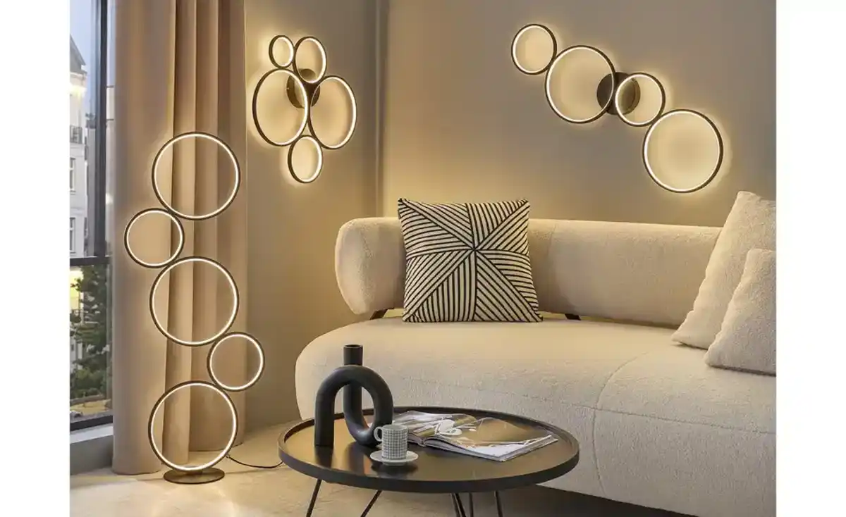 Bild 3 von Trio LED-Deckenleuchte, Kreise, schwarz Rondo