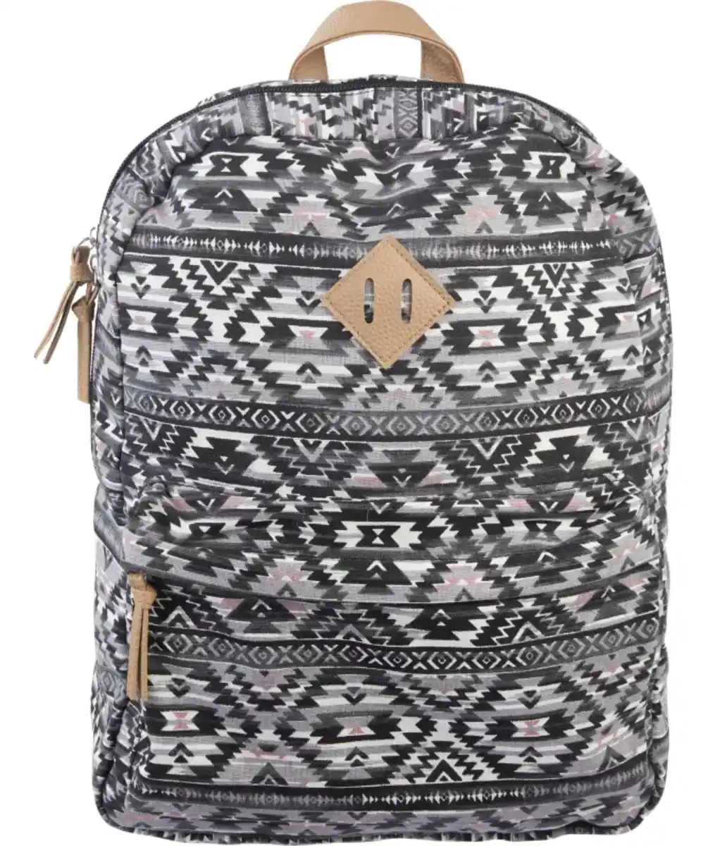 Bild 1 von Rucksack mit Innenfächern, schwarz gemustert