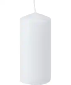 Weiße Stumpenkerze, weiß