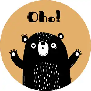 Xxxl Babywanddeko Berta Bär, Orange, Metall, 3 cm, Babymöbel, Kinderzimmer-Deko, Babyzimmer Wanddeko