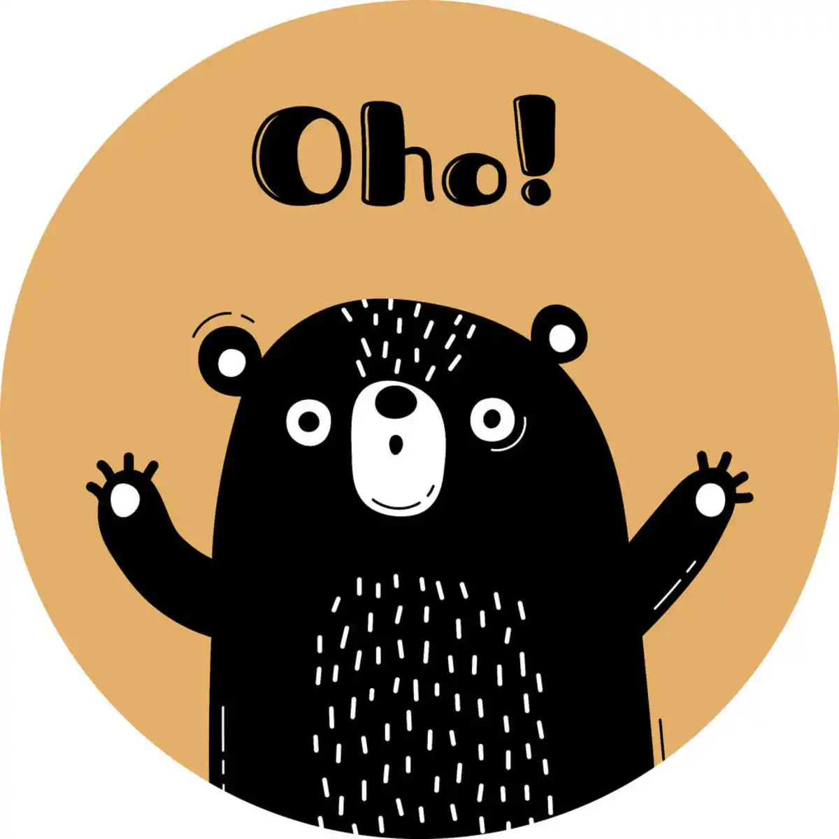 Bild 1 von Xxxl Babywanddeko Berta Bär, Orange, Metall, 3 cm, Babymöbel, Kinderzimmer-Deko, Babyzimmer Wanddeko