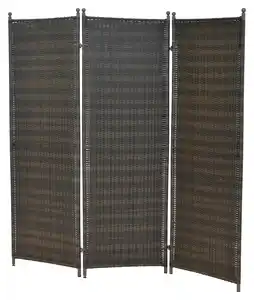 Paravent mit 3 Flügel ca. 183x183 cm Braun, Braun