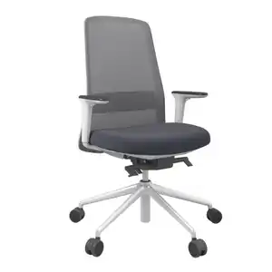 Xxxl Drehstuhl, Grau, Weiß, Dunkelblau, Metall, Kunststoff, Textil, Drehkreuz, 70x103-115x70 cm, Stoffauswahl, Sitzfläche 360° drehbar, Arbeitszimmer, Bürostühle, Drehstühle