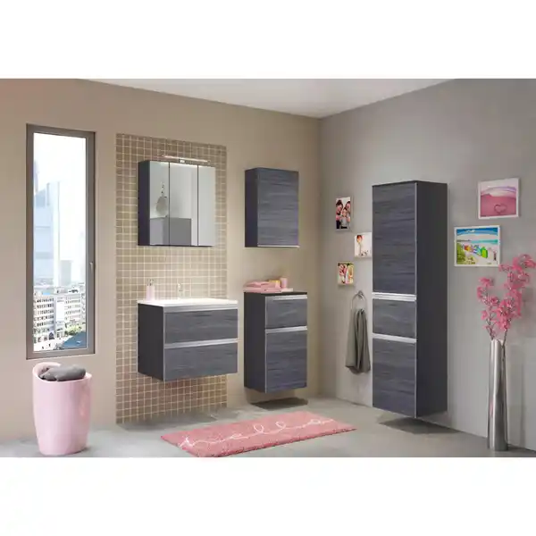 Bild 1 von Held Badezimmer Held Möbel Arezzo, Silber, Eiche, Holzwerkstoff, 2 Schubladen, 60 cm, Made in Germany, hängend, Badezimmer, Badmöbelsets & Badmöbelserien, Badmöbel-Sets