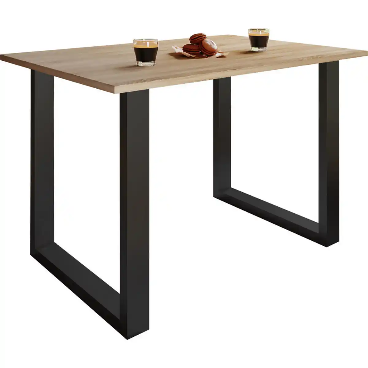 Bild 1 von Mid.you Esstisch, Schwarz, Sonoma Eiche, Holzwerkstoff, rechteckig, 140x80x76 cm, Esszimmer, Tische, Esstische