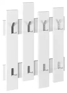 Wandgarderobe Wave ca.64x81cm Weiß, Weiß