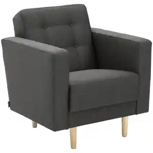 Max Winzer Sessel, Anthrazit, Textil, Esche, massiv, 75x81x83 cm, Goldenes M, Made in Europe, Wohnzimmer, Sessel, Polstersessel
