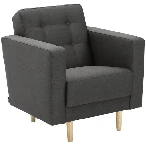 Bild 1 von Max Winzer Sessel, Anthrazit, Textil, Esche, massiv, 75x81x83 cm, Goldenes M, Made in Europe, Wohnzimmer, Sessel, Polstersessel