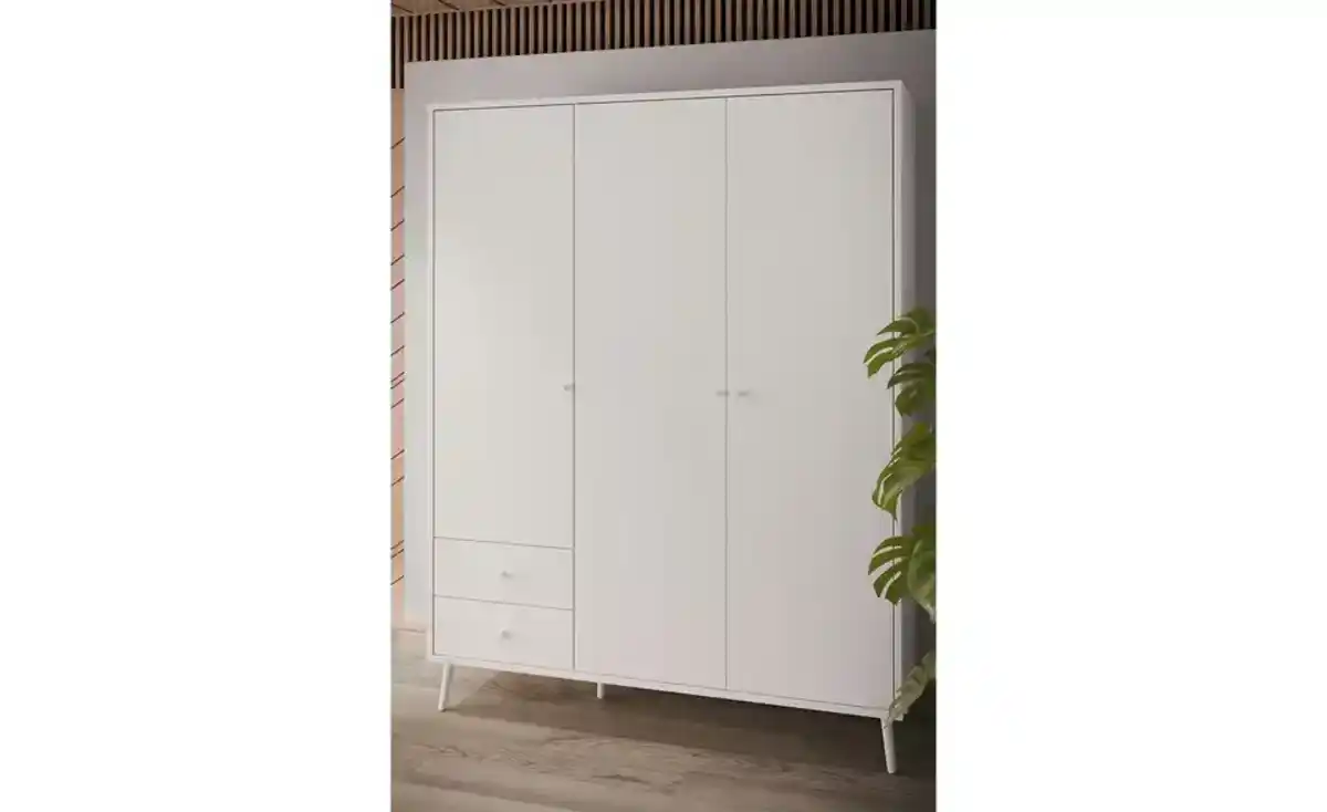 Bild 1 von Kleiderschrank 3-türig, Weiß, mit Einlegeböden Hemsby
