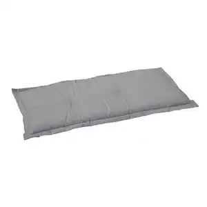 Gardenson Bankauflage, Hellgrau, Textil, meliert, Füllung: Schaumstoff, Fleece, 45x7x145 cm, pflegeleicht, Outdoor-Kissen, Outdoor-Sitzkissen