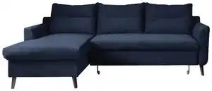 Eckschlafsofa in Dunkelblau ´STYLISH STAN DUNKELBLAU´, Dunkelblau