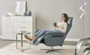 Wohnwert Relaxsessel Echtleder Mira