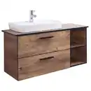 Bild 1 von Xora Waschtischkombi Xora 374, Eiche, Kunststoff, 2 Schubladen, 103 cm, Made in Germany, hängend, Badezimmer, Waschbecken & Armaturen, Waschtische