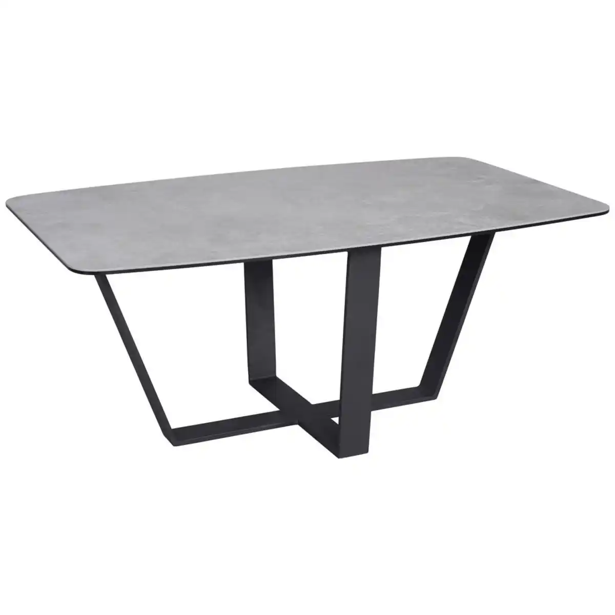 Bild 1 von Novel Couchtisch, Grau, Schwarz, Metall, Glas, Keramik, rechteckig, eckig, Flachrohr, 60x42x100 cm, Wohnzimmer, Wohnzimmertische, Couchtische, Couchtische Glas
