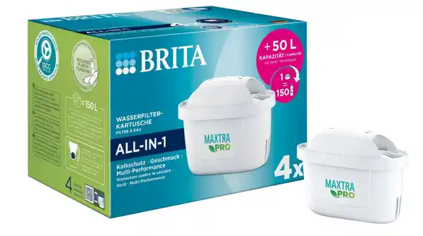 Bild 1 von BRITA Wasserfilter-Kartuschen »MAXTRA PRO ALL-IN-1«, 4-St.-Packg.