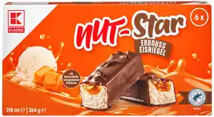 K-CLASSIC Eisriegel Nut-Star oder Cruzer, 6 St. = 306 - 318-ml-Packg.