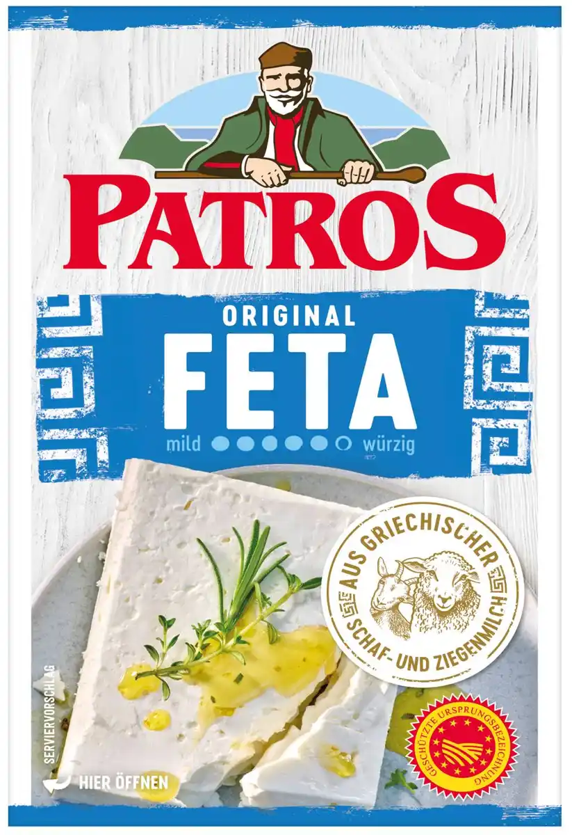 Bild 3 von PATROS Salzlakenkäse od. Pflanzlich, 130 - 180-g-Packg.