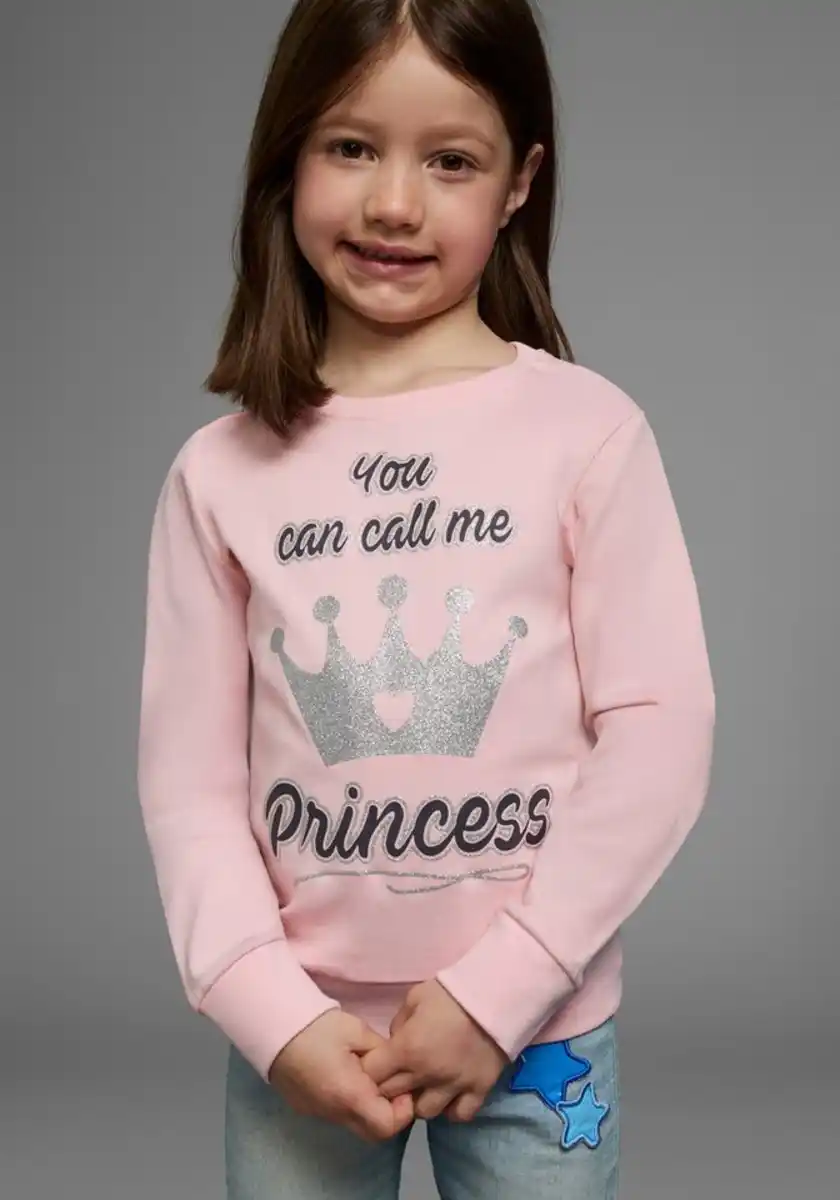 Bild 1 von KIDSWORLD Langarmshirt YOU CAN CALL ME PRINCESS mit niedlichem Glitzerprint
