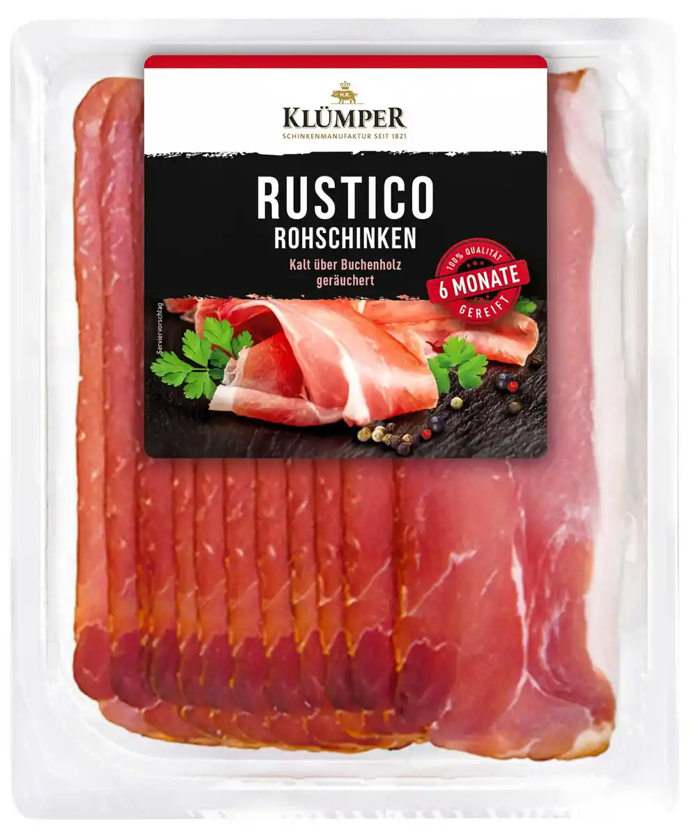 Bild 1 von KLÜMPER Rustico Rohschinken, 150-g-Packg.