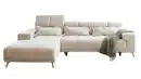 Bild 1 von Ecksofa Cord creme 285 x 201 cm - Sitztiefenverstellung - SUNNY