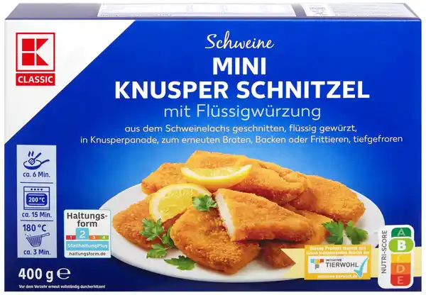 Bild 1 von K-CLASSIC Mini-Knusper-Schnitzel oder -Cordon-Bleu, 400-g-Packg.