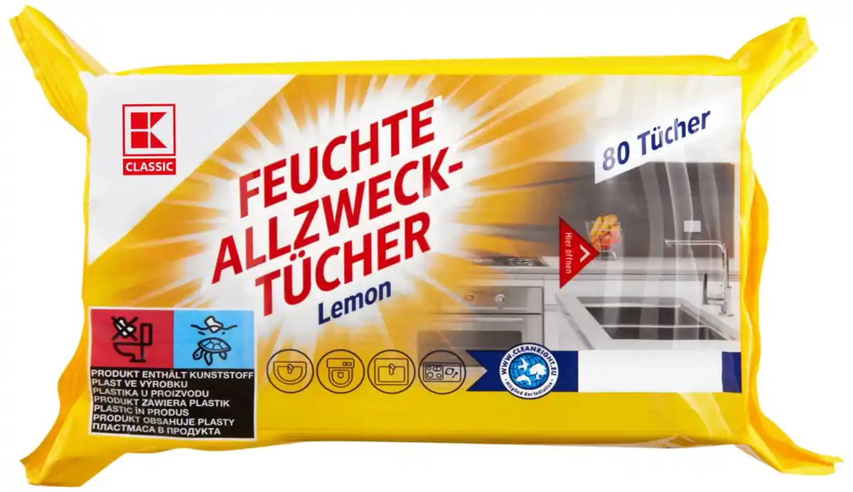 Bild 1 von K-CLASSIC Feuchte Allzwecktücher, 80-St.-Packg.