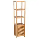 Bild 1 von Badschrank Badezimmerschrank mit 3 offenen Fächern für Badezimmer, Natur
