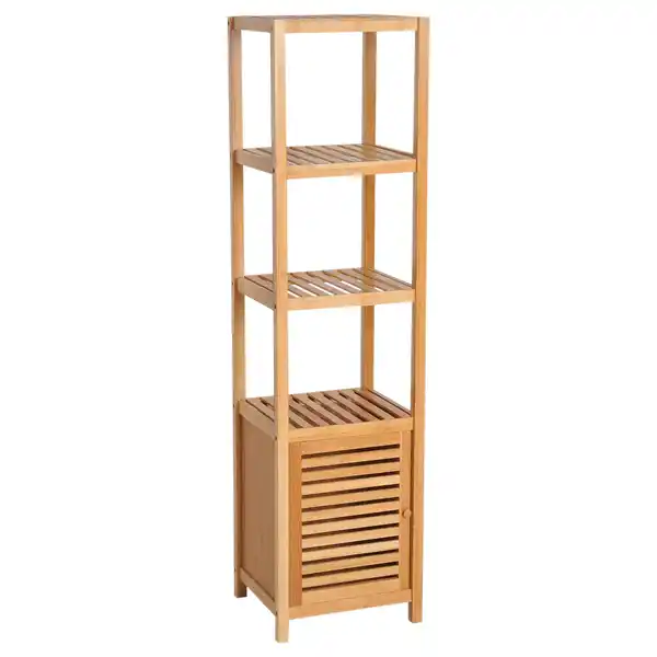 Bild 1 von Badschrank Badezimmerschrank mit 3 offenen Fächern für Badezimmer, Natur