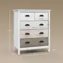 Bild 3 von Kommode Aufbewahrungsschrank mit 5 Schubladen, Schubladenschrank mit Griff