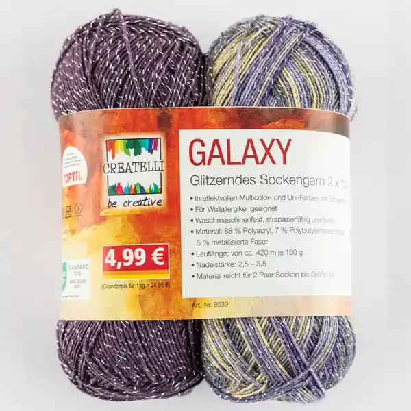 Bild 2 von Glitzer Sockenwolle "Galaxy"