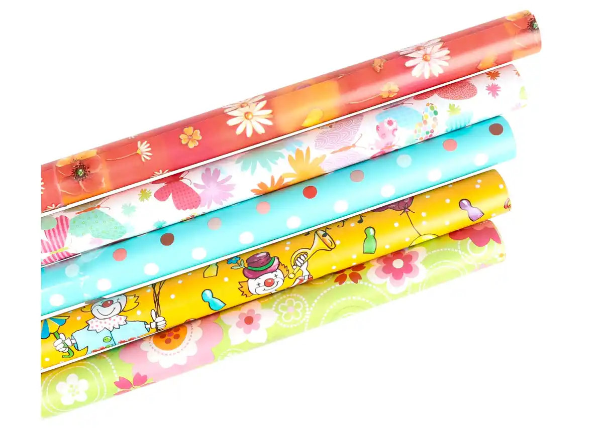 Bild 1 von Geschenkpapier versch. Designs und Farben