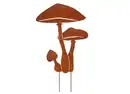 Bild 1 von Gartenstecker Pilze aus Metall 21x37cm Rostbraun