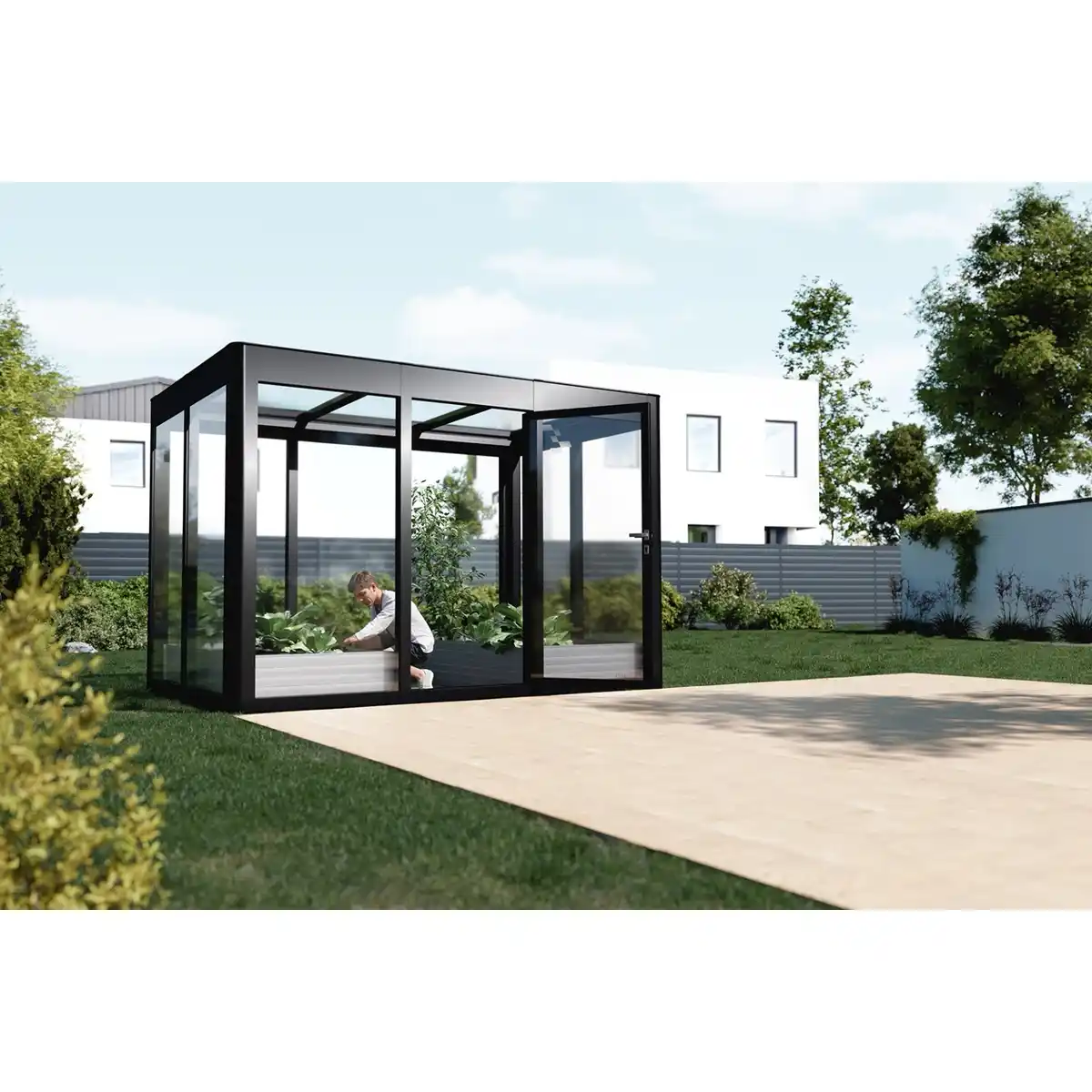 Bild 4 von SunElements Gartenhaus SunGarden Infinity 3.2 Anthrazit-Metallic 7,8 m²