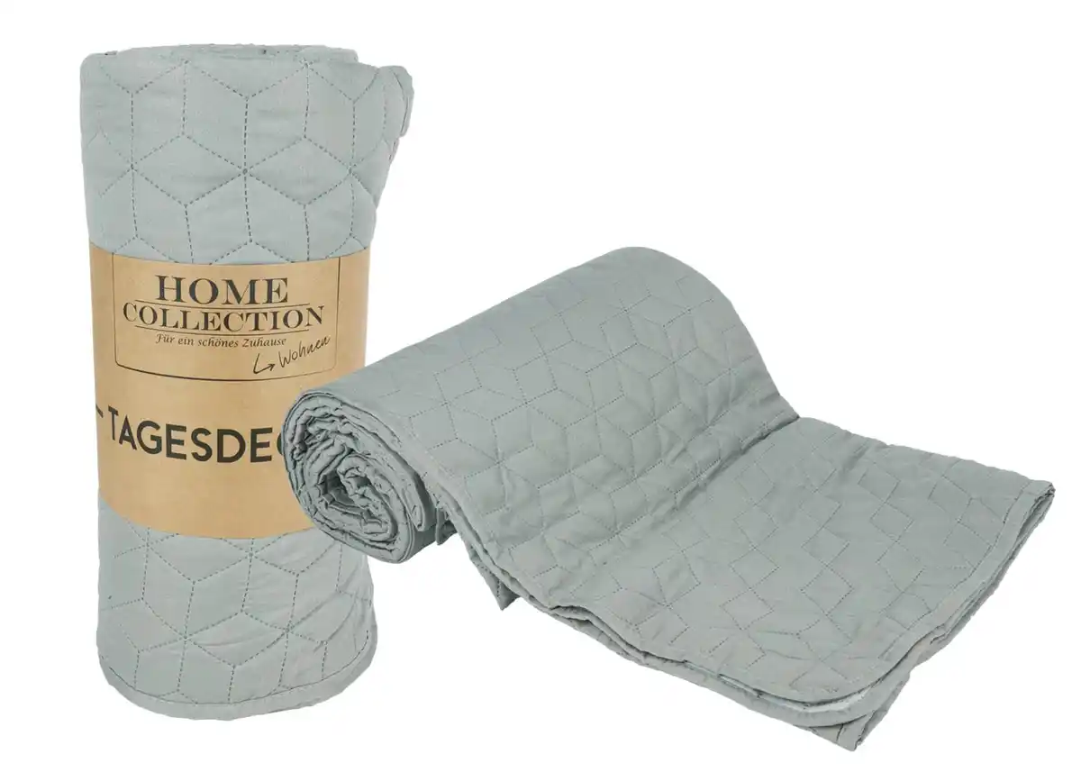 Bild 1 von Tagesdecke wattiert 220x240cm Silbergrau