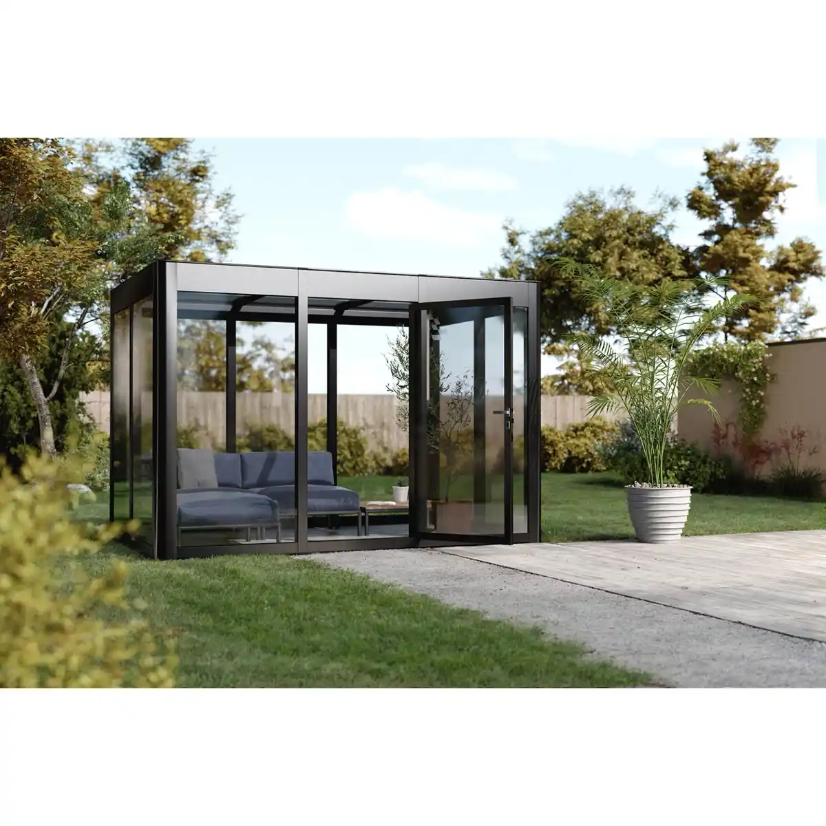 Bild 2 von SunElements Gartenhaus SunGarden Infinity 3.2 Anthrazit-Metallic 7,8 m²