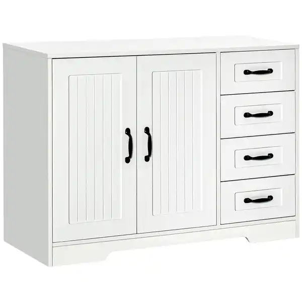 Bild 1 von Sideboard Beistellschrank mit 4 Schubladen, verstellbarem Einlegeboden