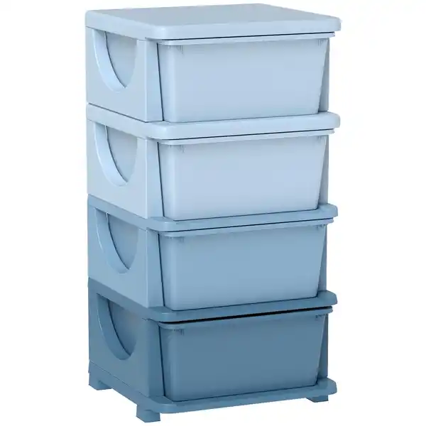 Bild 1 von HOMCOM Schubladenschrank für Kinder mit Stauraum Aufbewahrungsboxen vier Ebene